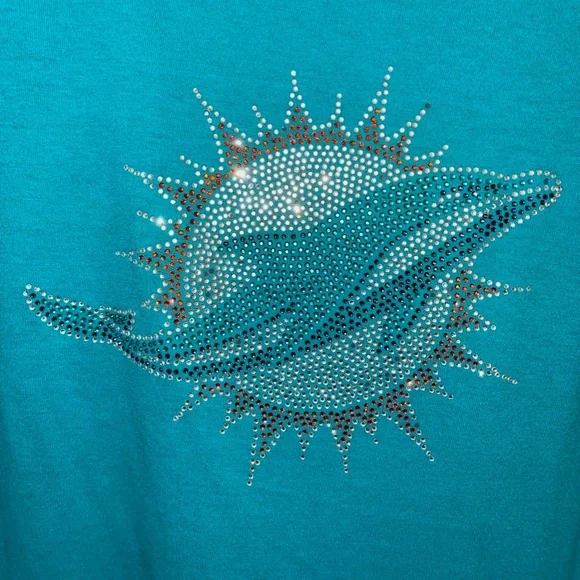 Women's Miami Dolphins Bling t shirt XXL - Picture 2 of 7